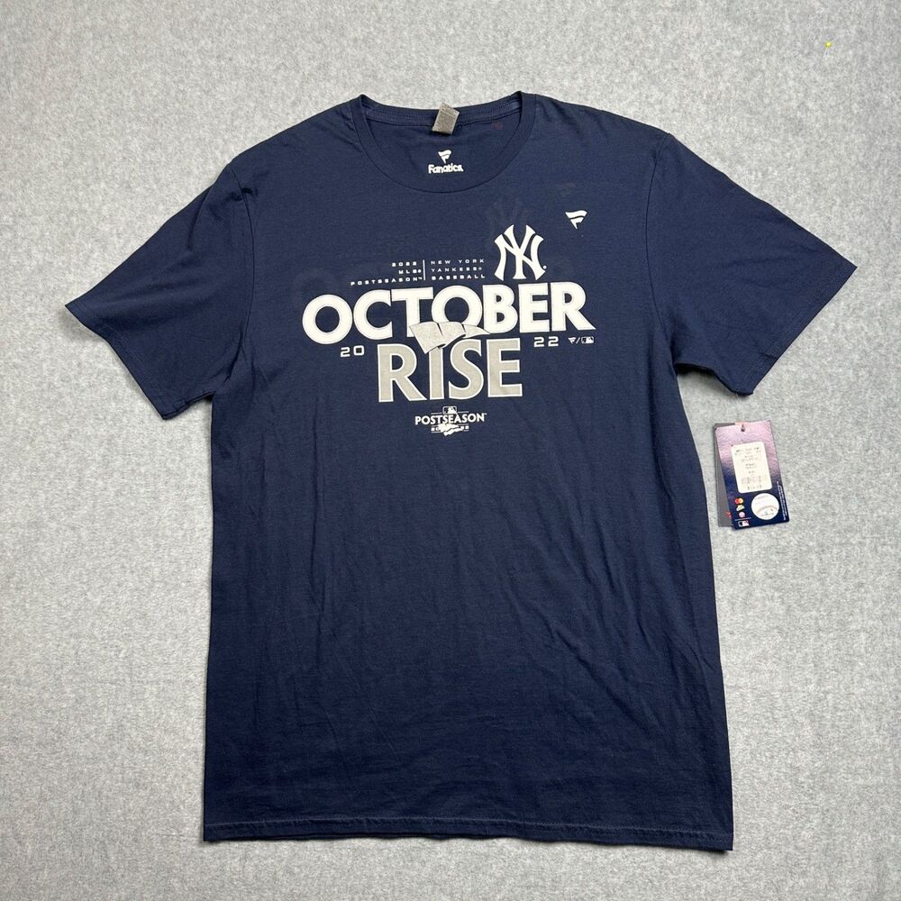 Fanatics New York Yankees MLB October Rise Unisex’s M Crew Neck Baseball T’shirt
